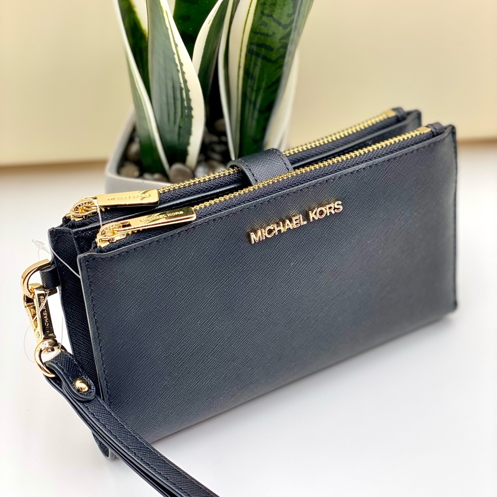 Michael Kors Wallet Wristlet Phone Case Black - Picture 1 of 8